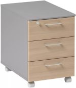 Συρταριέρα Τροχήλατη Drawzy-Φυσικό – Γκρι