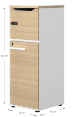 Ντουλάπα Lockero-Leuko-Sonoma - Image 3