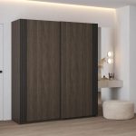 Ντουλάπα Vania ΙΙ συρόμενη-Καφέ - Image 2