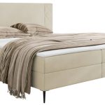 Επενδυμένο Κρεβάτι Portes-Μπεζ-160 x 200