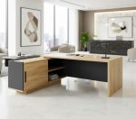 Γωνιακό γραφείο Marbrand-Αριστερή-Fusiko-Mavro-Μήκος:200εκ. - Image 4