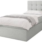 Επενδυμένο Κρεβάτι Luanda Single-Γκρι Ανοιχτό-100x200