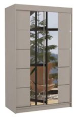 Ντουλάπα Spezia 120 συρόμενη-Γκρέζ