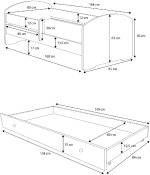 Παιδικό Κρεβάτι Belossi-Ροζ - Λευκό-160 x 80-Με προστατευτικό - Image 3