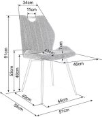 Καρέκλα Arco Velvet-Kafe - Image 3