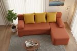 Γωνιακός καναπές Lamor-Πορτοκαλί - Κίτρινο - Image 5
