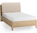Επενδυμένο κρεβάτι Wellys I-Εκρού-120 x 200
