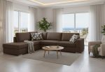 Γωνιακός καναπές Must-Δεξιά-295φ 230β εκ.-Σοκολατί - Image 3