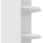 Κρεμαστό ντουλάπι γωνιακό με ράφια Nelor 30 G 72 ZAK -Λευκό