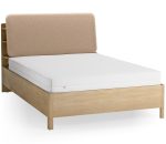 Επενδυμένο κρεβάτι Wellys I-Μπεζ-140 x 200