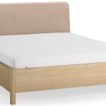 Επενδυμένο κρεβάτι Wellys II-Καφέ-160 x 200