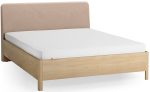 Επενδυμένο κρεβάτι Wellys II-Καφέ-160 x 200