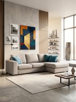 Γωνιακός καναπές Lina plus-Mpez Anoixto-265 x 150 εκ.-Αριστερή - Image 4