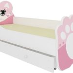 Παιδικό Κρεβάτι Corleon-Λευκό - Ροζ-160 x 80