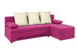 Γωνιακός καναπές Lamor-Ροζ - Λευκό