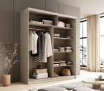 Ντουλάπα Shelvia 180 συρόμενη -Cashmere - Image 3