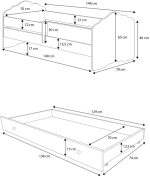 Παιδικό Κρεβάτι Leomari-Λευκό-140 x 70-Χωρίς προστατευτικό - Image 3