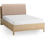 Επενδυμένο κρεβάτι Wellys I-Καφέ-140 x 200