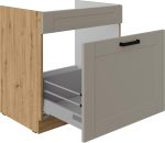 Επιδαπέδιο ντουλάπι Nelor 80 ZL 1S BB-Γκρι σπέσιαλ - Φυσικό - Image 2