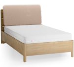 Επενδυμένο κρεβάτι Wellys I-Καφέ-120 x 200