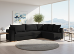 Γωνιακός καναπές Trendy-Αριστερή-285φ 185β εκ.-Μαύρο - Image 5