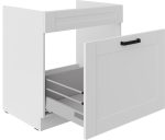 Επιδαπέδιο ντουλάπι Nelor 80 ZL 1S BB-Λευκό - Image 2