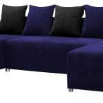 Γωνιακός καναπές Fedora-Μπλε - Μαύρο