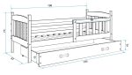 Παιδικό Κρεβάτι Dorian II-Φυσικό - Λευκό-190 x 80 - Image 3