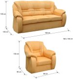 Σετ σαλονιού Roma-Kafe Skouro - Image 2