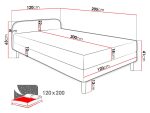 Επενδυμένο κρεβάτι Hot II-Mpez-120 x 200 - Image 3