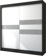 Ντουλάπα Riga 200 συρόμενη-Leuko-Mauro-Gkri