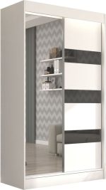 Ντουλάπα Bissom 120 συρόμενη-Leuko-Mauro