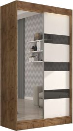 Ντουλάπα Bissom 120 συρόμενη-Fusiko-Leuko-Mauro