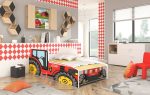 Παιδικό Κρεβάτι Agrotruck-160 x 80-Kokkino - Image 3