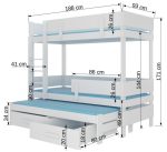 Κουκέτα Kiruna-180 x 80-Roz-Leuko - Image 3
