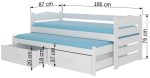 Παιδικό Κρεβάτι Camaro-180 x 80-Χωρίς προστατευτικό-Fusiko anoixto-Leuko - Image 3