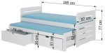 Παιδικό Κρεβάτι Mirko-180 x 80-Με προστατευτικό-Gkri - Image 3