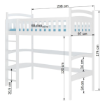 Κουκέτα Clara II-200 x 90-Leuko - Image 3
