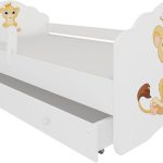 Παιδικό Κρεβάτι Leomari-160 x 80-Με προστατευτικό-Leuko-Kitrino