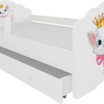 Παιδικό Κρεβάτι Leomari-160 x 80-Με προστατευτικό-Leuko-Gkri anoixto