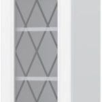 Ντουλάπι κρεμαστό Tahoma V7-40-1KS με βιτρίνα-Λευκό ματ
