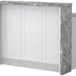Πάγκος νησίδας Tahoma-Μήκος: 120 εκ.-Λευκό ματ-Siena Marble
