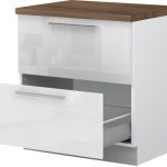 Επιδαπέδιο ντουλάπι Raval R-80-2MBOX-Λευκό - Λευκό γυαλιστερό