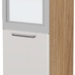 Επιδαπέδιο ντουλάπι φούρνου ψηλό Modena K14-60-1KR-Καρυδί - Γκρι ανοιχτό