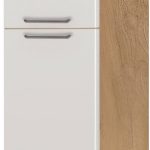 Επιδαπέδιο ντουλάπι ψηλό Modena K23-60-2KF-Καρυδί - Γκρι ανοιχτό