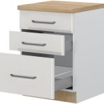 Επιδαπέδιο ντουλάπι Modena R-60-3MBOX-Λευκό - Γκρι ανοιχτό