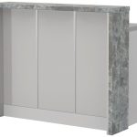 Πάγκος νησίδας Modena-Μήκος: 120 εκ.-Γκρι ανοιχτό-Siena Marble