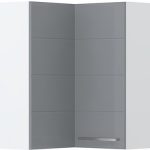Ντουλάπι κρεμαστό γωνιακό Hudson V7-UG-2K-Λευκό - Γκρι