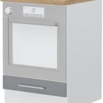 Επιδαπέδιο ντουλάπι φούρνου Hudson R-60-R-Λευκό - Γκρι