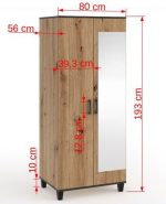 Ντουλάπα Tomba με καθρέπτη - Image 4